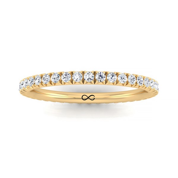 FRENCH PAVE CUT NEW MOON ETERNITY BAND