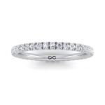 FRENCH PAVE CUT NEW MOON ETERNITY BAND (0.50ct)