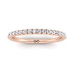 FRENCH PAVE CUT NEW MOON HALF BAND (0.25ct)