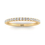 FRENCH PAVE CUT NEW MOON HALF BAND (0.33ct)