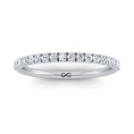 FRENCH PAVE CUT NEW MOON HALF BAND (0.50ct)