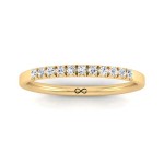 FRENCH PAVE CUT NEW MOON THIRD BAND (0.25ct)