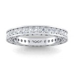 BEAD SINGLE SET SHOOTING STARS WITH ENGRAVED SHANK ETERNITY BAND (0.85ct)