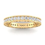 BEAD SINGLE SET SHOOTING STARS WITH ENGRAVED SHANK ETERNITY BAND (0.85ct)