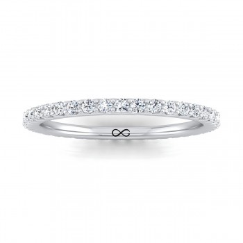 STARS IN SHARED V PRONG FRENCH SET ETERNITY BAND (1.00ct)