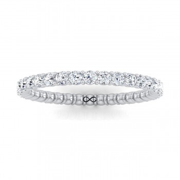 SHARED PRONG SET MOON CRATER ETERNITY BAND (0.75ct)
