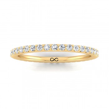 STARS IN SHARED V PRONG FRENCH SET ETERNITY BAND (0.75ct)